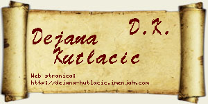 Dejana Kutlačić vizit kartica
